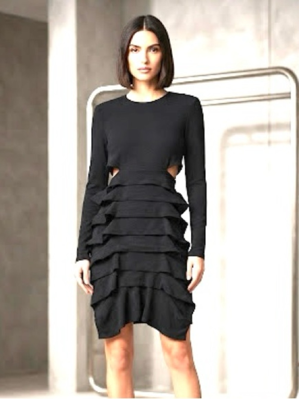 Alice + Olivia Black Wool Dress XS
